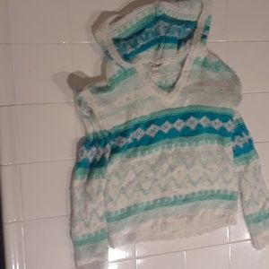 Fluffy hooded sweater